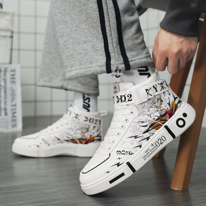 Modne bijele cipele za skateboard Muške ležerne tenisice Jesen 2024. Visoke dizajnerske anime tenisice Cipele Ženske zapatillas de hombre