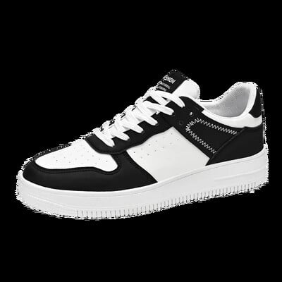 Férfi tornacipők Alkalmi sportcipők férfiaknak Könnyű PU bőr lélegző cipő Férfi lapos fehér teniszcipő Zapatillas Hombre