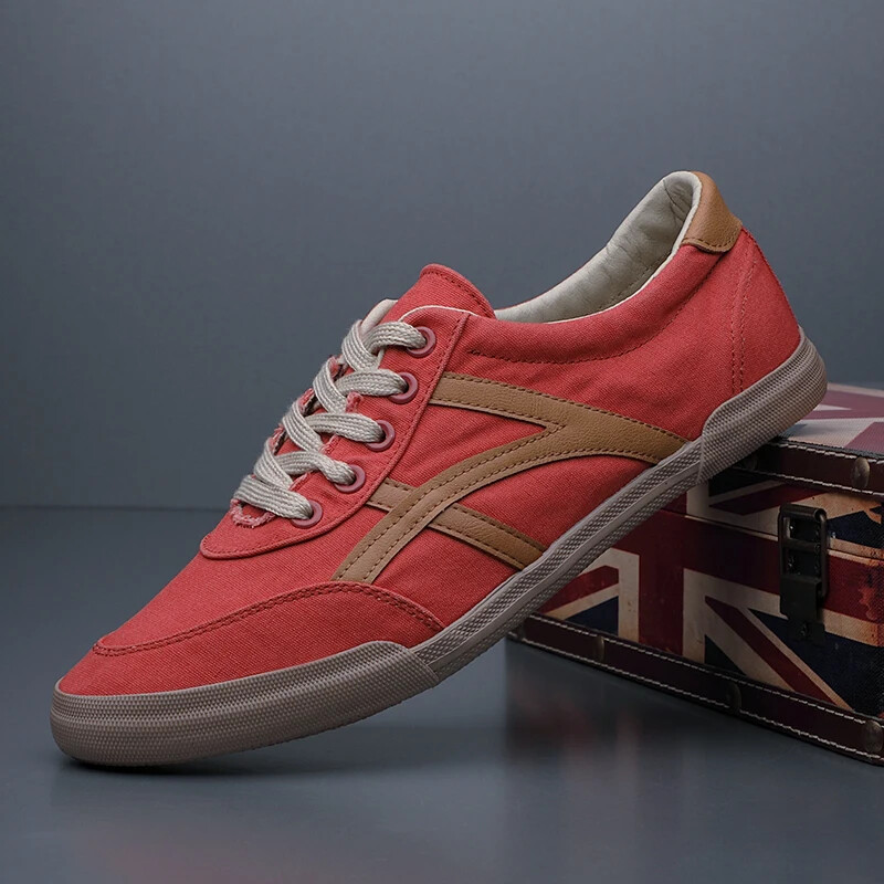 Vyriški laisvalaikio batai Drobiniai batai suvarstomi sportbačiai kvėpuojantys vyriški plokščiapadžiai Vyriški vulkanizuoti batai Trend Zapatillas Hombre BD21145