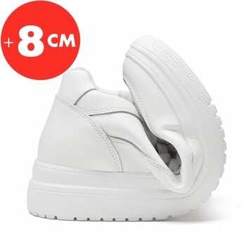 Lift Sneakers Ανδρικά Παπούτσια Ασανσέρ Ύψος Αύξηση Πάτος 8cm Λευκό Μαύρο Ψηλότερο Ανδρικά Παπούτσια Leisure Fashion Sports Plus μέγεθος 36-44