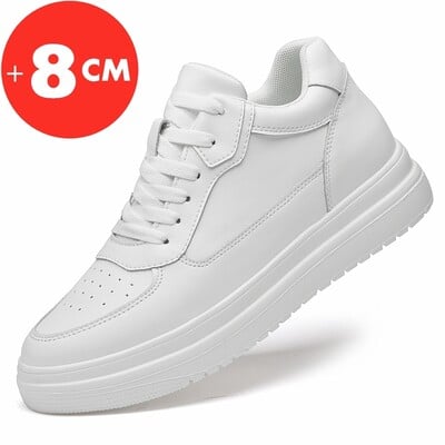 Podižuće tenisice Muške cipele za podizanje Uložak za povećanje visine 8 cm Bijele crne više cipele Muškarci Slobodno vrijeme Moda Sport Plus veličine 36-44