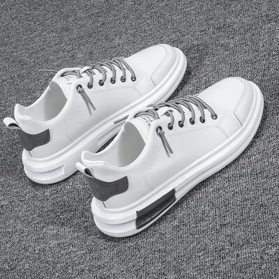 Pantof pentru bărbați Pantofi de siguranță plat, albi, pantofi casual pentru bărbați, grosime, alergare, sport, designer, lux, clasic, original, timp liber, nou în