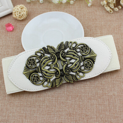 Retro udvari faragás széles deréköv Divatos női pecsét művészi bőr derékszíj csat tavaszi szezon művészi retro