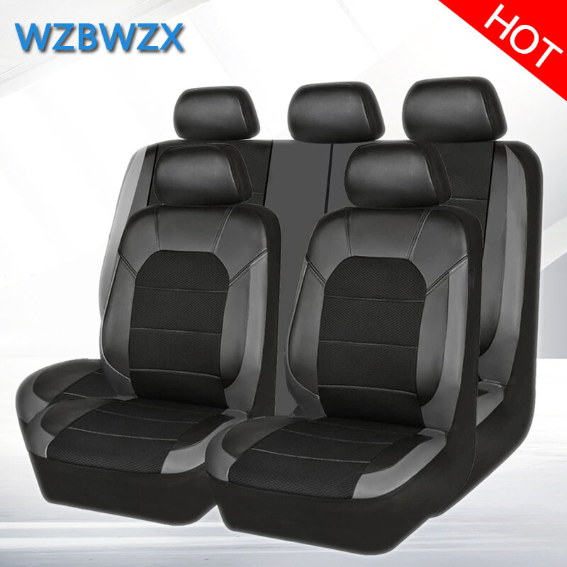 WZBWZX Priedušná sieťovaná tkanina spojená s PU kožou pre Renault Všetky modely Captur Logan Kadjar Trafic Scenic Lakťová opierka Car-Styling
