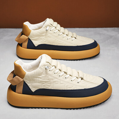 2022 pantofi ocazional pentru bărbați pantofi ușoare, respirabili, pantofi pentru bărbați, pantofi plat cu șireturi, alb, ocazional, pentru călătorii, Tenis masculin