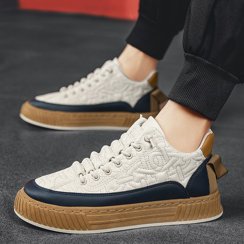 2022 pantofi ocazional pentru bărbați pantofi ușoare, respirabili, pantofi pentru bărbați, pantofi plat cu șireturi, alb, ocazional, pentru călătorii, Tenis masculin