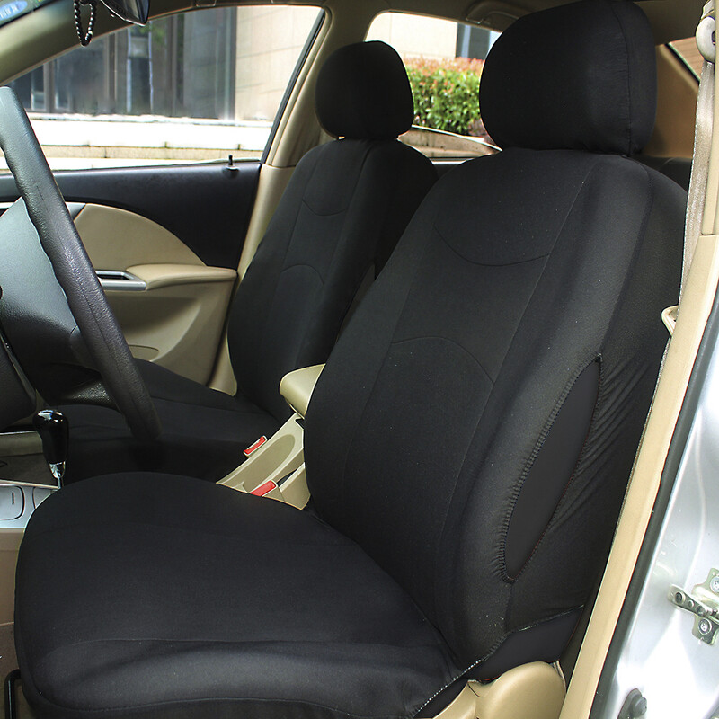 AUTO HIGH Universalūs automatiniai sėdynių užvalkalai, skirti automobiliniams sunkvežimiams visureigiams, 5 vietų priekiniams ir galiniams apsauginiams komplektams - juodi