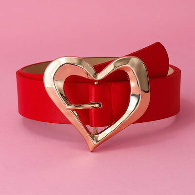 Deimantinis širdies formos PU odos meilės diržas