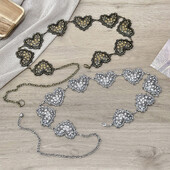 Europa și Statele Unite ale Americii retro set inimă diamant moda personalitate talie lanț