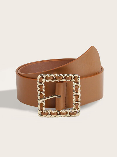 Cureaua de lux pentru dama cu catarama metalica, cureaua de dama la moda si rafinata, cureaua de dama ieftina este cel mai bun cadou pentru ea