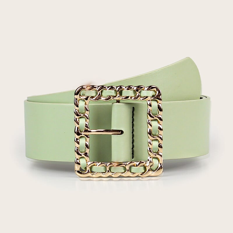 Cureaua de lux pentru dama cu catarama metalica, cureaua de dama la moda si rafinata, cureaua de dama ieftina este cel mai bun cadou pentru ea