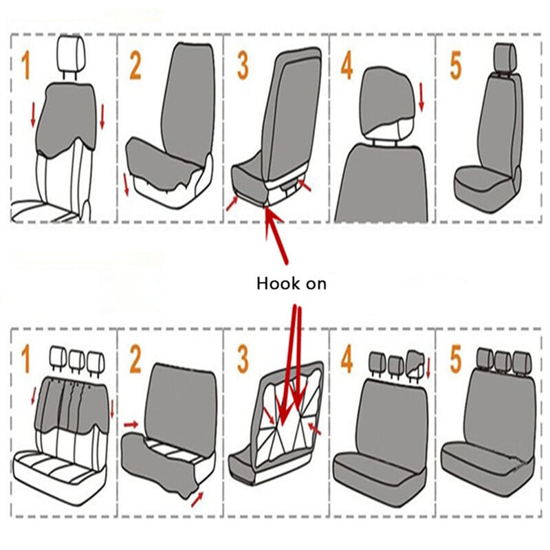Szövet autós üléshuzatok VOLVO C30 C70 S40 S60 S80 S90 V40 V50 V60 XC40 XC60 XC70 XC90 autós üléspárnahuzathoz Car Styling