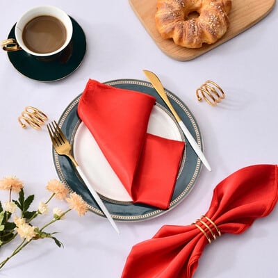 6 kom Satenska salveta 30cm*30cm Dekoracija stola za posluživanje Ručnik za večeru za svatove Kućni hotel Božićni dekor Salvete za stol Zelena