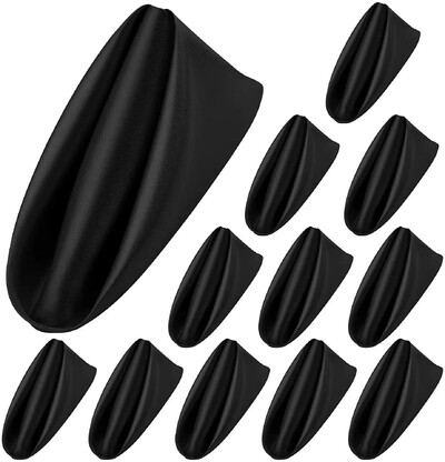 10db Szatén szalvéta 43cm*43cm Tálaló asztaldísz Törölköző Esküvőre Otthon Hotel karácsonyi dekor Asztali szalvéták Zöld