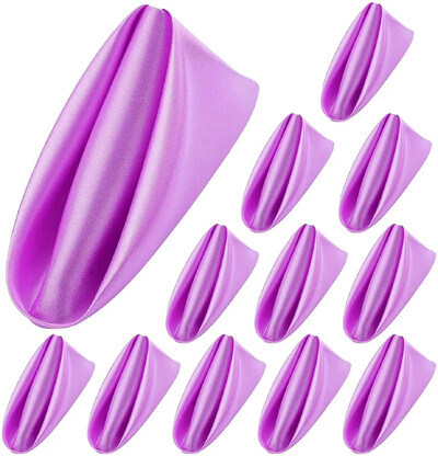 10db Szatén szalvéta 43cm*43cm Tálaló asztaldísz Törölköző Esküvőre Otthon Hotel karácsonyi dekor Asztali szalvéták Zöld