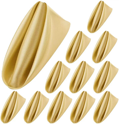 10db Szatén szalvéta 43cm*43cm Tálaló asztaldísz Törölköző Esküvőre Otthon Hotel karácsonyi dekor Asztali szalvéták Zöld