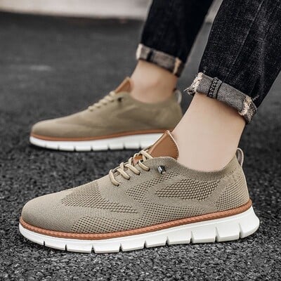 Оферти за тенис Обувки за мъже Мъжки ежедневни маратонки Slip-on Бели туристически леки Оригинални модни дишащи дизайнерски широки маратонки Miked Color
