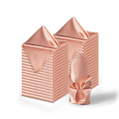 24 DB 30x30cm Esküvői sötétzöld szatén szalvéta nagykereskedés Puha asztali szalvéták romantikus karácsonyi bulihoz, vacsoraasztal dekorációhoz