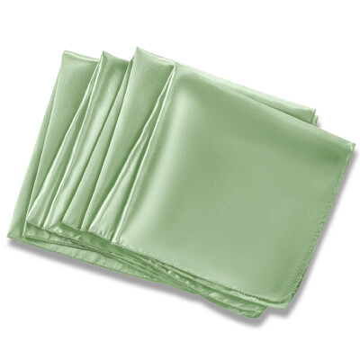 24 DB 30x30cm Esküvői sötétzöld szatén szalvéta nagykereskedés Puha asztali szalvéták romantikus karácsonyi bulihoz, vacsoraasztal dekorációhoz