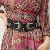 Cureaua elastica cu catarama dubla Curele cu talie larga pentru femei centura cu talie inalta