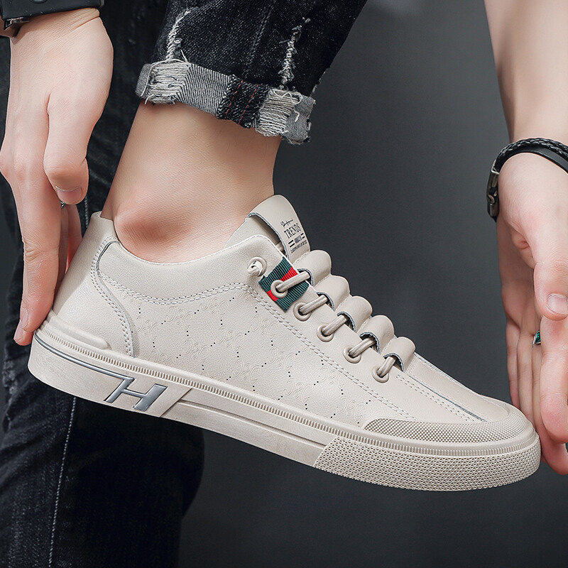 Bărbați, albi, pantofi vulcanizati, pantofi de aer liber, pentru bărbați, primăvară, toamnă, noua modă, pantofi sport pentru bărbați, pantofi ocazional, tenis, respirabil