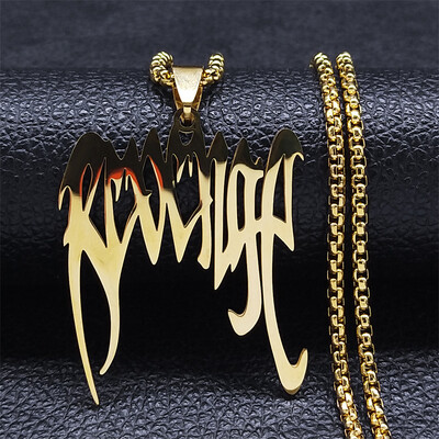 Punk Broken Ogrlica s šiljcima od nehrđajućeg čelika Žene/Muškarci Srebrne boje Privjesci Ogrlice Nakit collier lettre N3430S03