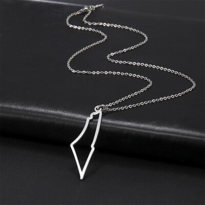 Jeshayuan Choker Колие Палестина Винтидж Карта Висулка Колие за мъже жени арабски бижута подарък