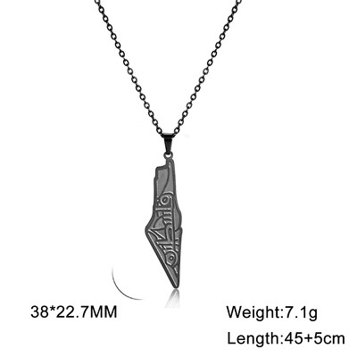 Jeshayuan Choker kaklarota Palestīnas vintage kartes kulonu kaklarota vīriešiem sievietēm arābu rotaslietas dāvana