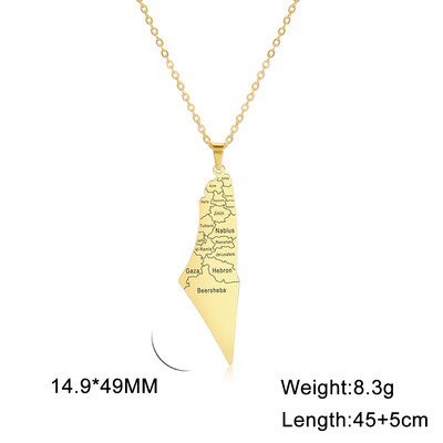 Jeshayuan Choker kaklarota Palestīnas vintage kartes kulonu kaklarota vīriešiem sievietēm arābu rotaslietas dāvana