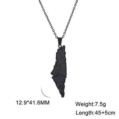 Jeshayuan Choker kaklarota Palestīnas vintage kartes kulonu kaklarota vīriešiem sievietēm arābu rotaslietas dāvana