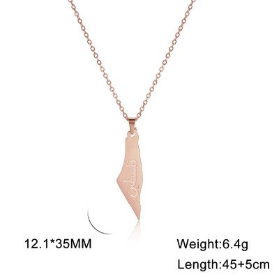 Jeshayuan Choker kaklarota Palestīnas vintage kartes kulonu kaklarota vīriešiem sievietēm arābu rotaslietas dāvana