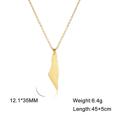 Jeshayuan Choker kaklarota Palestīnas vintage kartes kulonu kaklarota vīriešiem sievietēm arābu rotaslietas dāvana