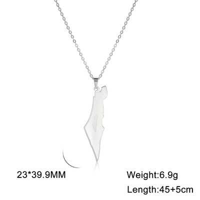 Jeshayuan Choker kaklarota Palestīnas vintage kartes kulonu kaklarota vīriešiem sievietēm arābu rotaslietas dāvana