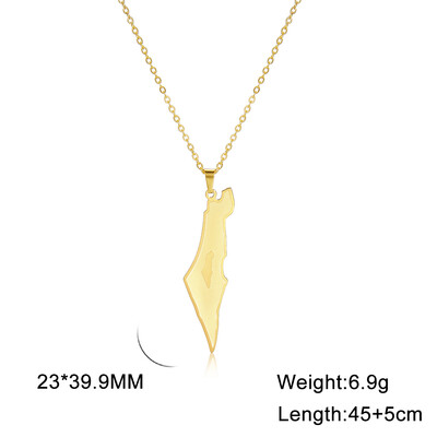 Jeshayuan Choker kaklarota Palestīnas vintage kartes kulonu kaklarota vīriešiem sievietēm arābu rotaslietas dāvana