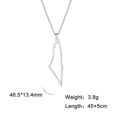 Jeshayuan Choker Колие Палестина Винтидж Карта Висулка Колие за мъже жени арабски бижута подарък