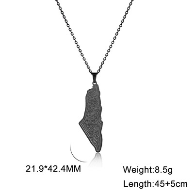 Jeshayuan Choker kaklarota Palestīnas vintage kartes kulonu kaklarota vīriešiem sievietēm arābu rotaslietas dāvana