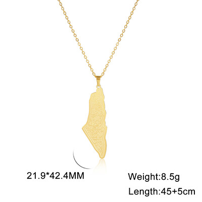 Jeshayuan Choker kaklarota Palestīnas vintage kartes kulonu kaklarota vīriešiem sievietēm arābu rotaslietas dāvana