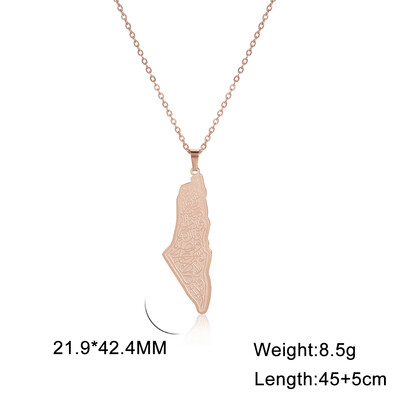 Jeshayuan Choker kaklarota Palestīnas vintage kartes kulonu kaklarota vīriešiem sievietēm arābu rotaslietas dāvana