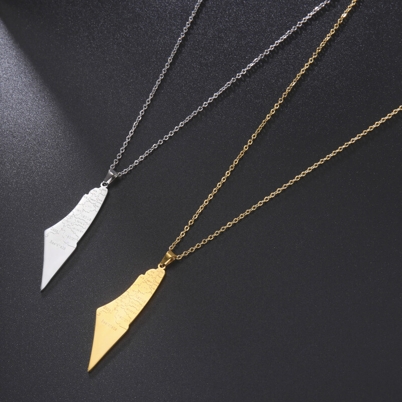 Jeshayuan Choker kaklarota Palestīnas vintage kartes kulonu kaklarota vīriešiem sievietēm arābu rotaslietas dāvana