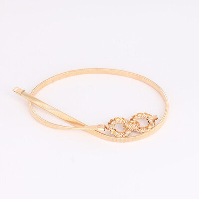 Moteriški metaliniai elastingi spyruokliniai auksiniai diržai moterims Klasikiniai ištraukiamo rašto sagtis juosmens Dekoravimo aksesuarai Suknelei