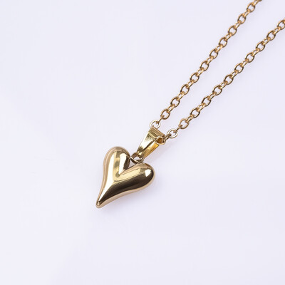 Bez izbalēšanas trīsdimensiju mīlestības rotaslietu komplekts sirds gredzens/auskari/kaklarota nerūsējošā tērauda gredzeni sievietēm aksesuāri dzimšanas dienas dāvana