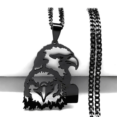 Goth Puni Mjesec Ogrlica s privjeskom Glava vuka Žene Muškarci Crna boja Šumsko drvo Šuplje ogrlice sa životinjama Nakit Pokloni za zabave N2032S03