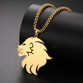 My Shape Lion Head Ogrlice za muškarce i dječake od nehrđajućeg čelika Rock Punk Hip Hop Kutija s privjeskom sa životinjama Lanac Choker Nakit Veleprodaja