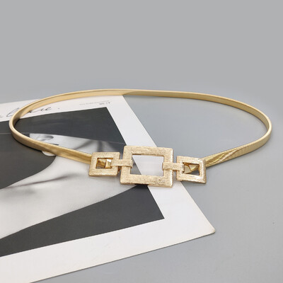 Cureaua de moda cu lanț de aur elastic, talie feminină, punk Y2K, curele din metal argintiu gotic pentru femei, centură de lux de înaltă calitate, aurie