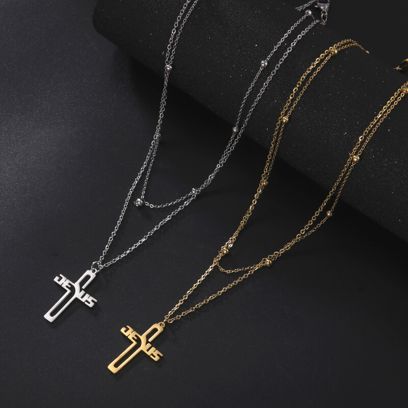 Cazador Isusov križ Šuplje ogrlice s privjescima za žene Muškarci Christian Chocker Veleprodaja nakita od nehrđajućeg čelika Rođendanski darovi