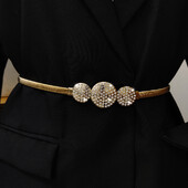 Ελαστική ζώνη χρυσής αλυσίδας γυναικεία μέση πανκ Y2K ασημί μεταλλικές ζώνες στρας για γυναίκες Υψηλής ποιότητας πολυτελής χρυσή ζώνη