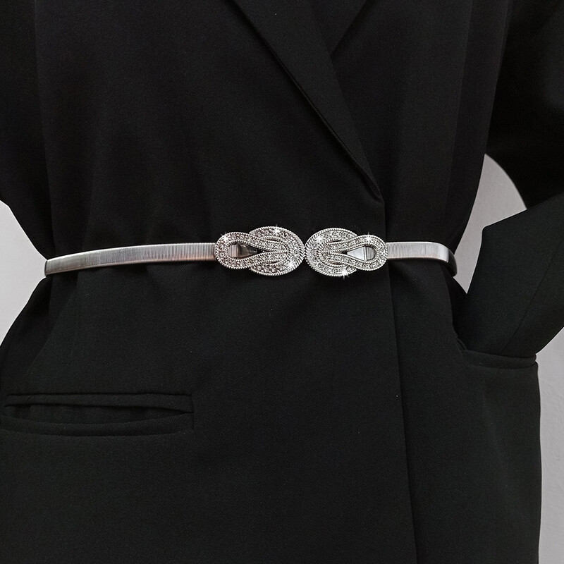 Cureaua cu lanț de aur la modă, cu talie pentru femei, curele de design reglabile pentru femei, marcă de lux de înaltă calitate, rochie din metal punk, centură