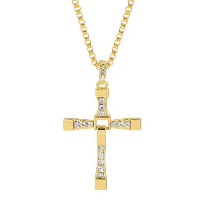 Винтидж готически кух кръст с висулка Колие Сребърен цвят Готин уличен стил за мъже Жени Подарък Бижута за врата на едро