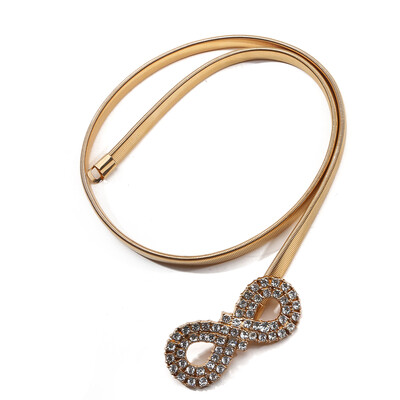 Új nyári fém rugalmas öv női finom arany ezüst derék lánc ruha ruha dekoráció tavaszi lánc övek sokoldalú