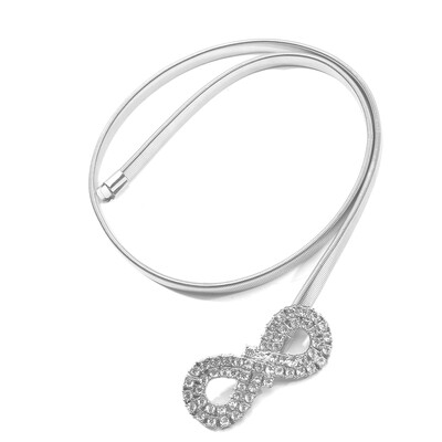 Új nyári fém rugalmas öv női finom arany ezüst derék lánc ruha ruha dekoráció tavaszi lánc övek sokoldalú